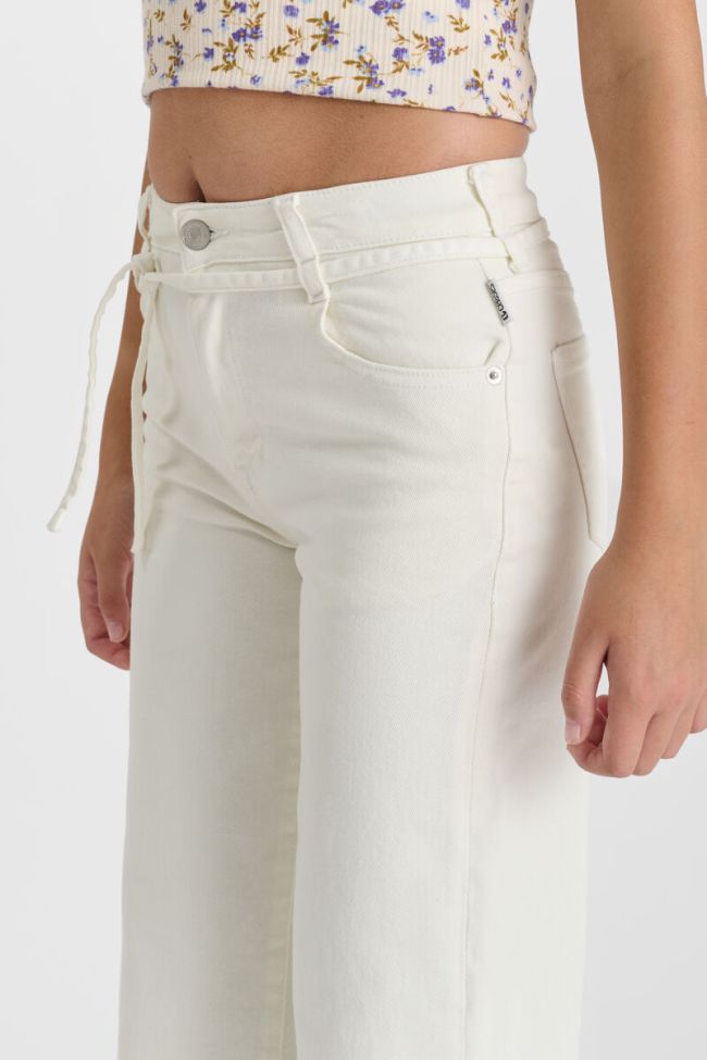 Jeans Alexgi wide leg taille haute blanc