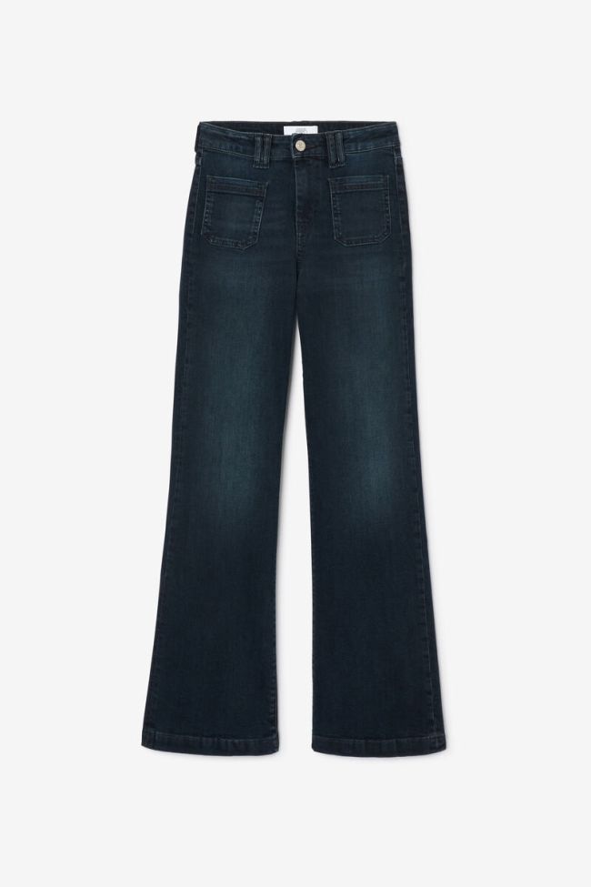 Jeans flare Pocket taille haute bleu-noir N°1