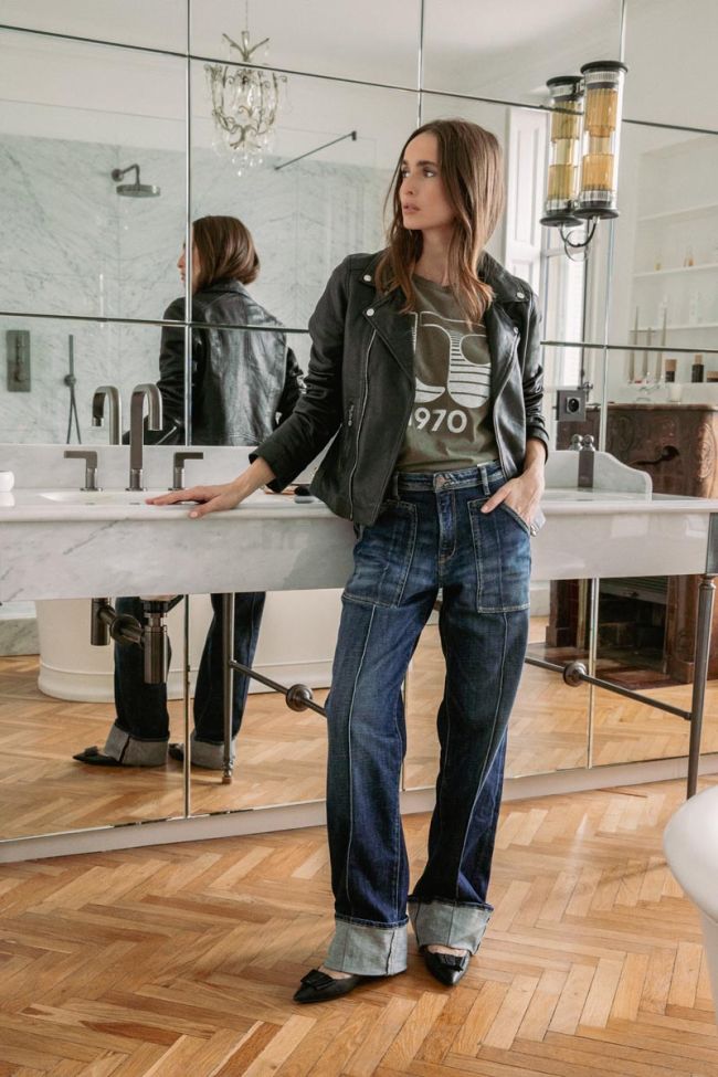 Jeans 400/28 loose Yavi taille haute bleu N°2