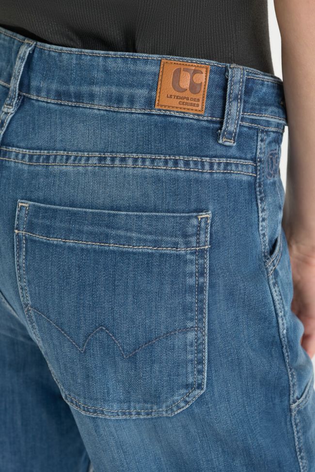 Jeans 400/60 girlfriend Elia taille haute bleu N°1