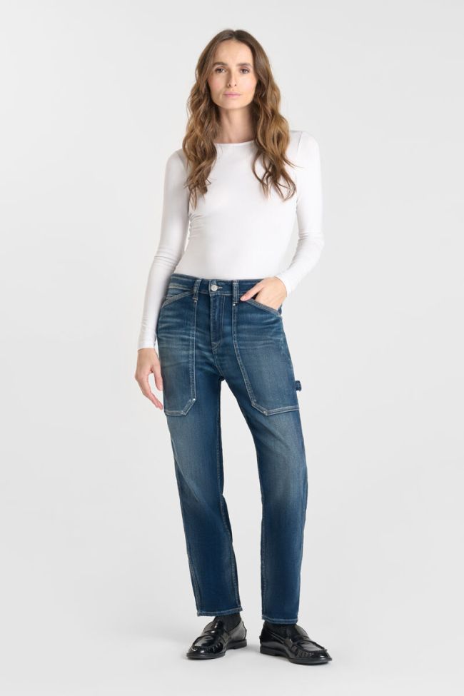 Jeans 400/60 girlfriend Union taille haute 7/8ème bleu N°2