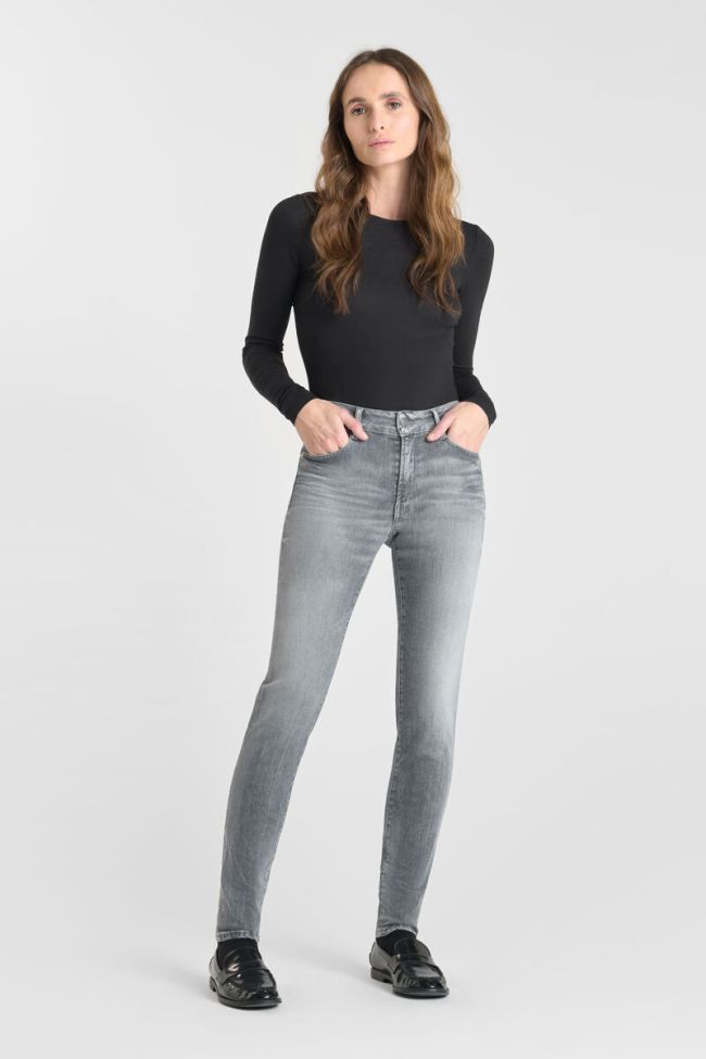 Jeans pulp slim Djalo taille haute gris N°3