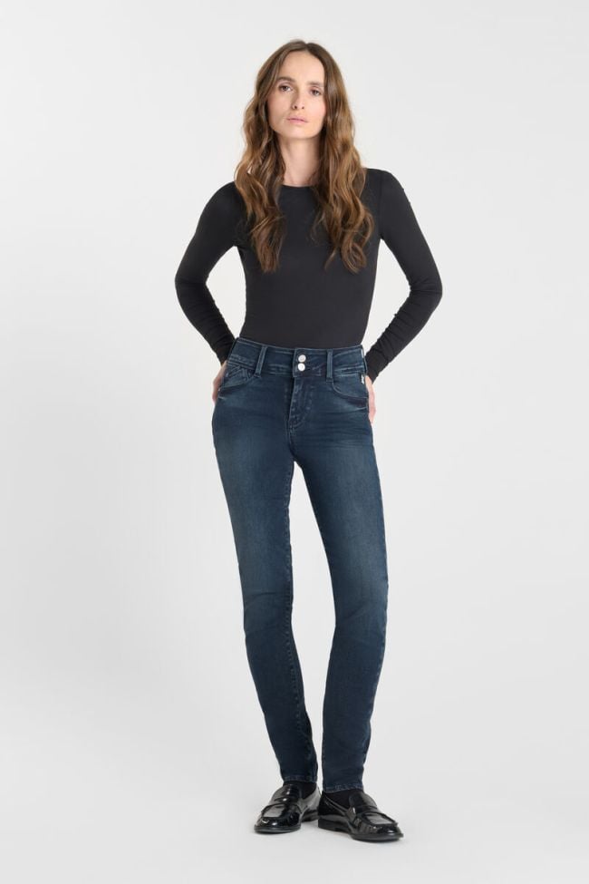 Jeans ultra pulp slim Evy taille haute 7/8ème bleu-noir N°1