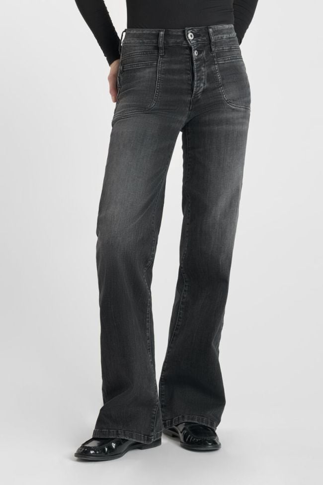 Jeans pulp flare Hooks taille haute noir N°1