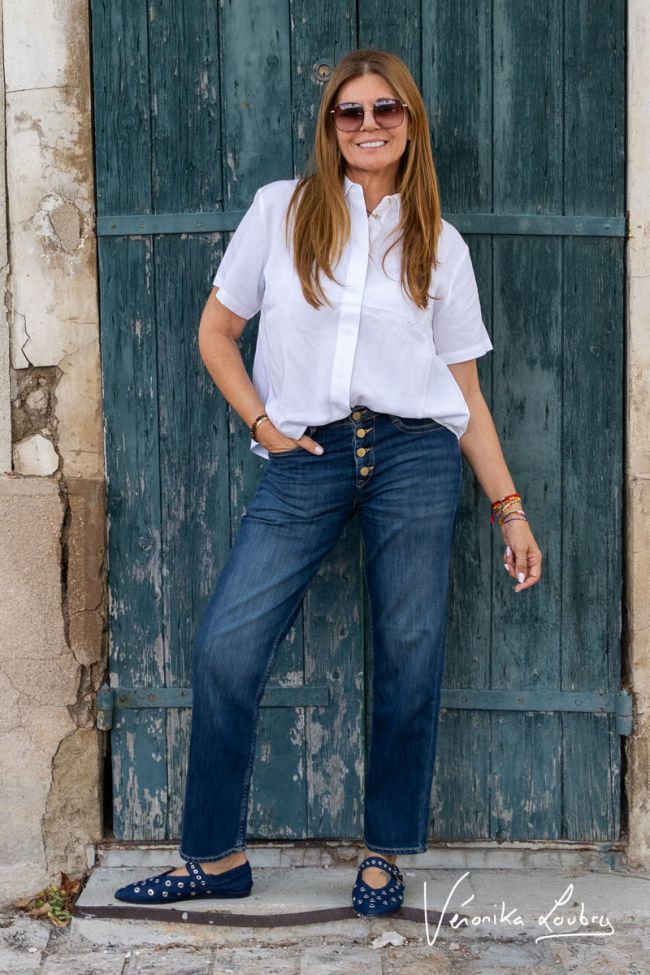 James 400/60 girlfriend by Véronika Loubry jeans taille haute bleu N°2