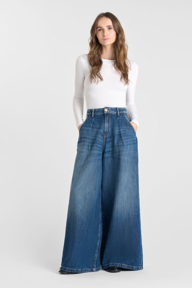 Jeans extra wide leg taille haute bleu N°3