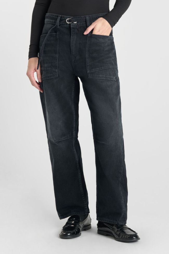 Jeans balloon Madie bleu-noir N°1