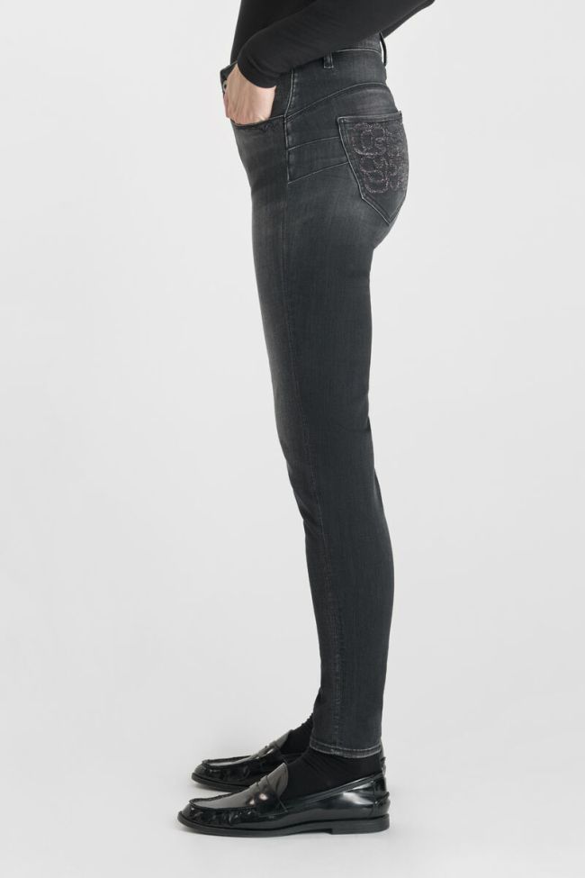 Jeans pulp slim Ole taille haute 7/8ème noir N°1