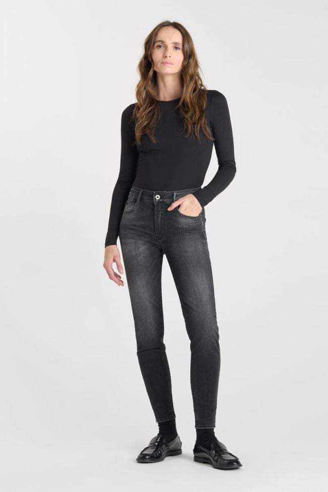 Jeans pulp slim Ole taille haute 7/8ème noir N°1