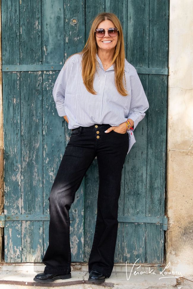 Patricia flare by Véronika Loubry jeans noir 