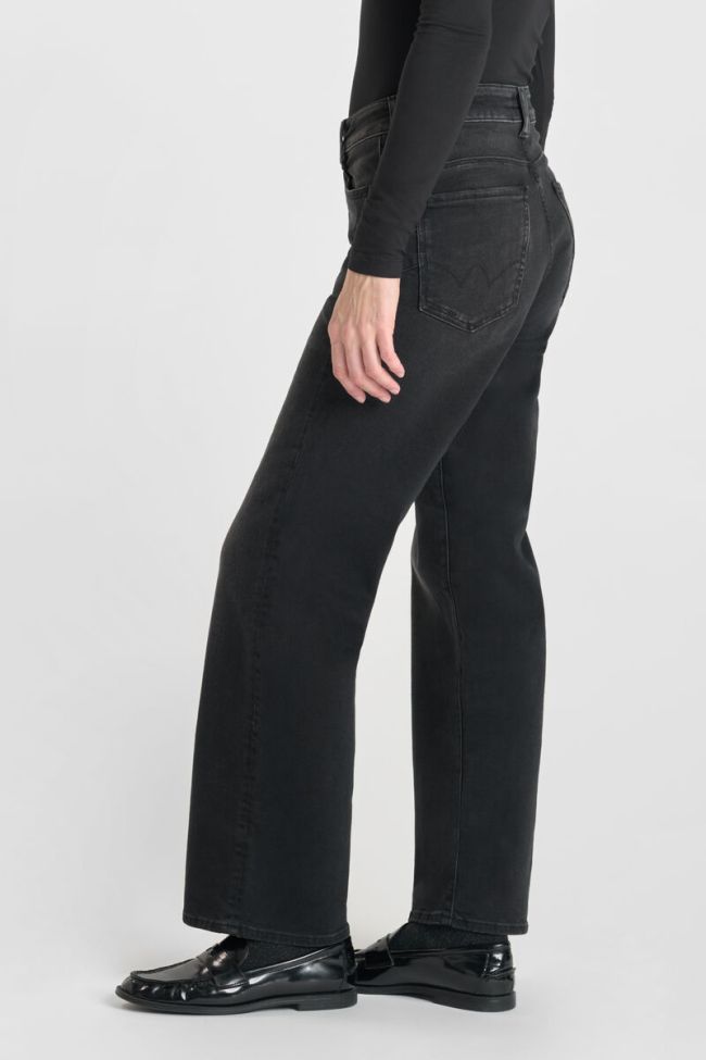 Jeans pulp wide leg taille haute 7/8ème noir N°1