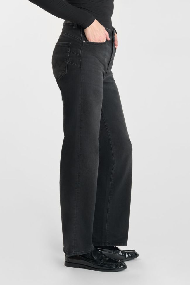 Jeans pulp wide leg taille haute 7/8ème noir N°1