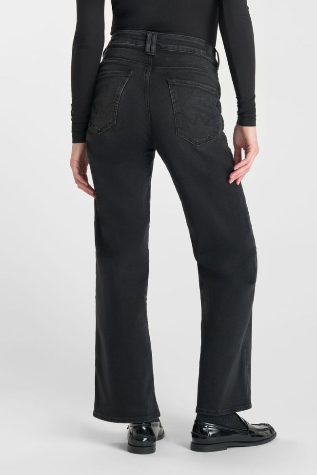 Jeans pulp wide leg taille haute 7/8ème noir N°1