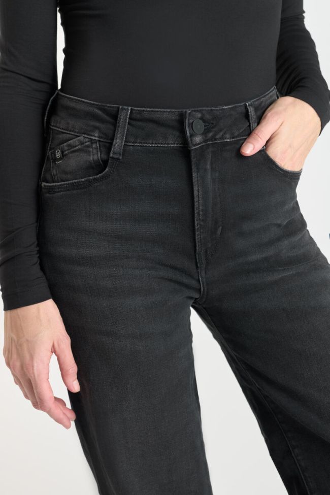 Jeans pulp wide leg taille haute 7/8ème noir N°1