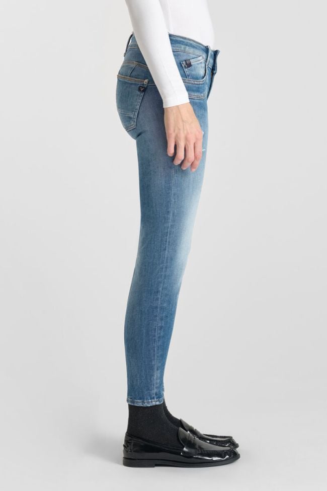 Jeans pulp slim Yulo 7/8ème destroy bleu N°3