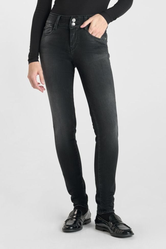Jeans ultra pulp slim Yuto taille haute noir N°1