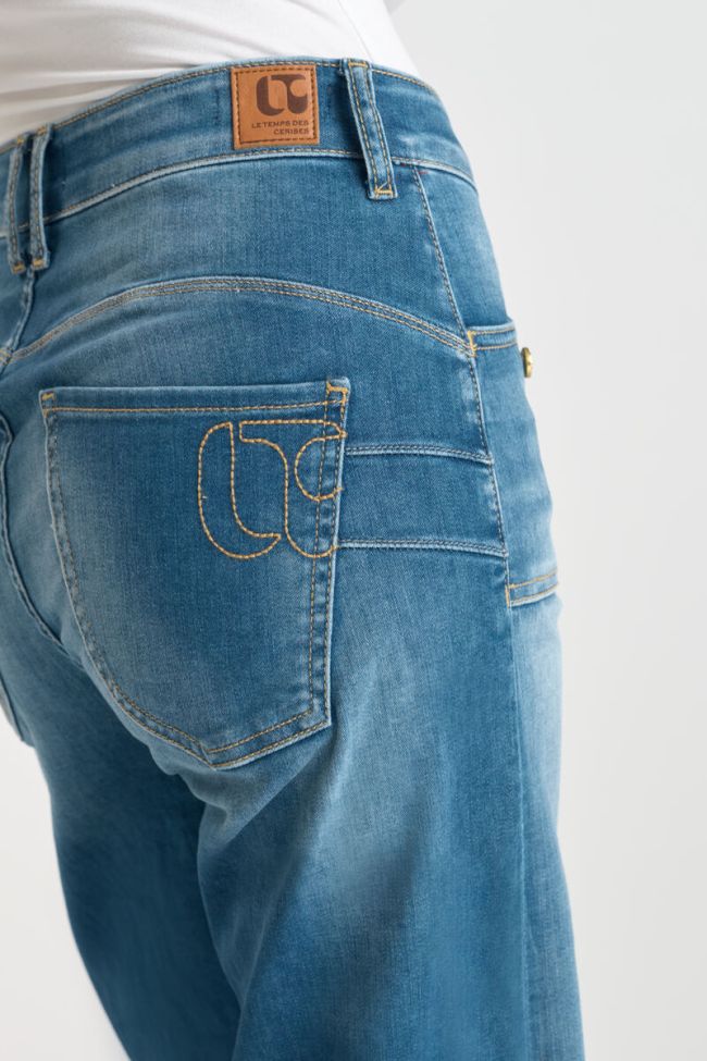 Jeans pulp wide leg Zim taille haute 7/8ème bleu N°3