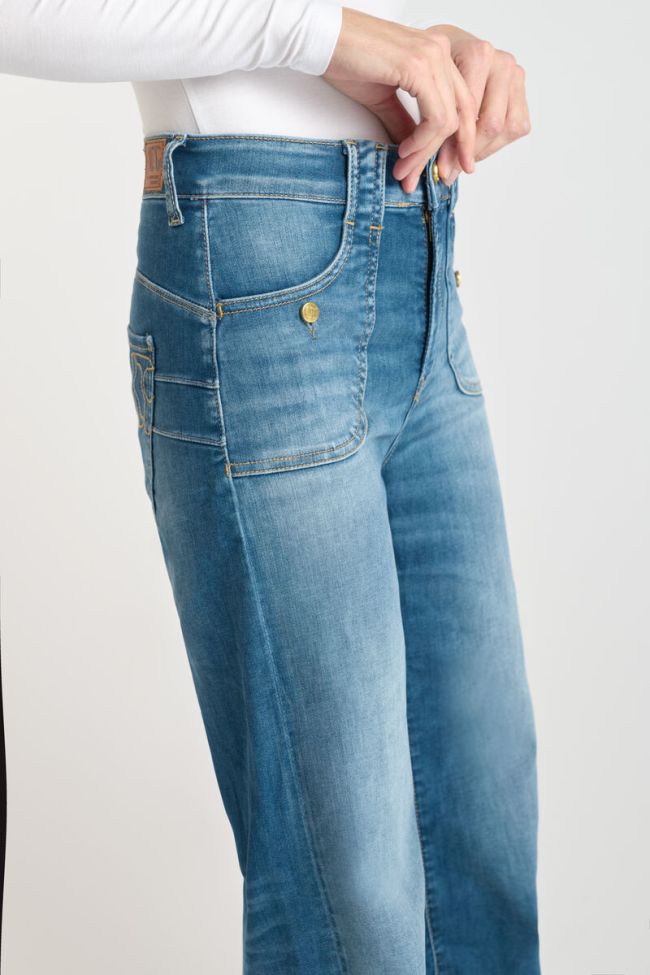 Jeans pulp wide leg Zim taille haute 7/8ème bleu N°3