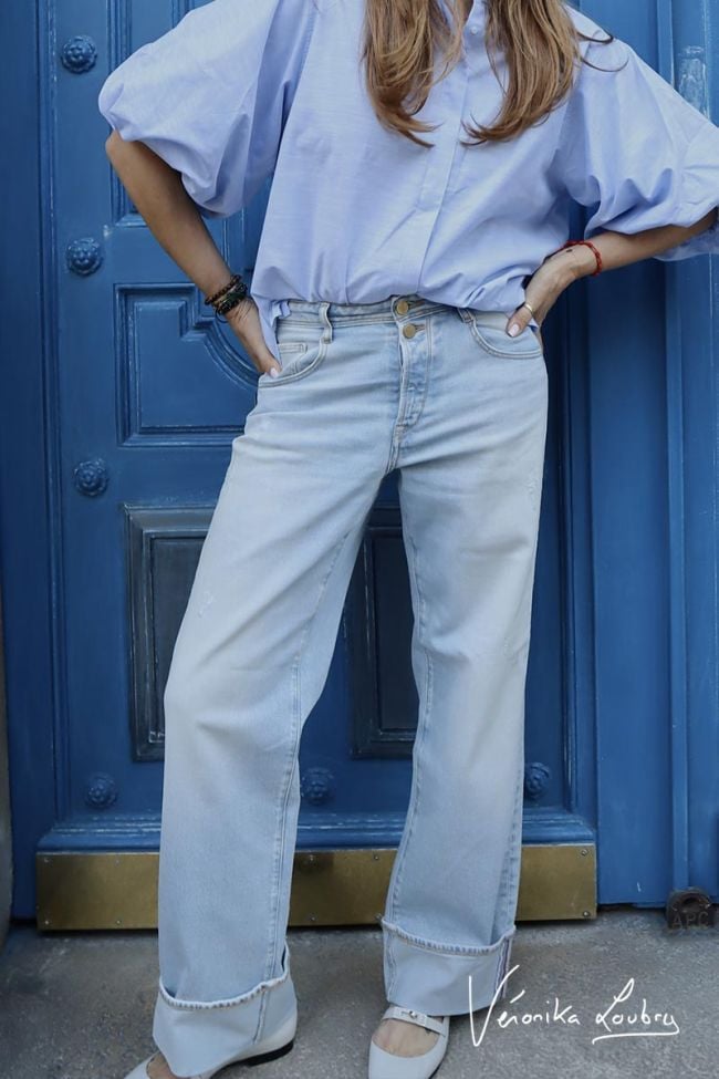 Jeans 400/28 loose Anastasia by Véronika Loubry taille haute bleu N°5