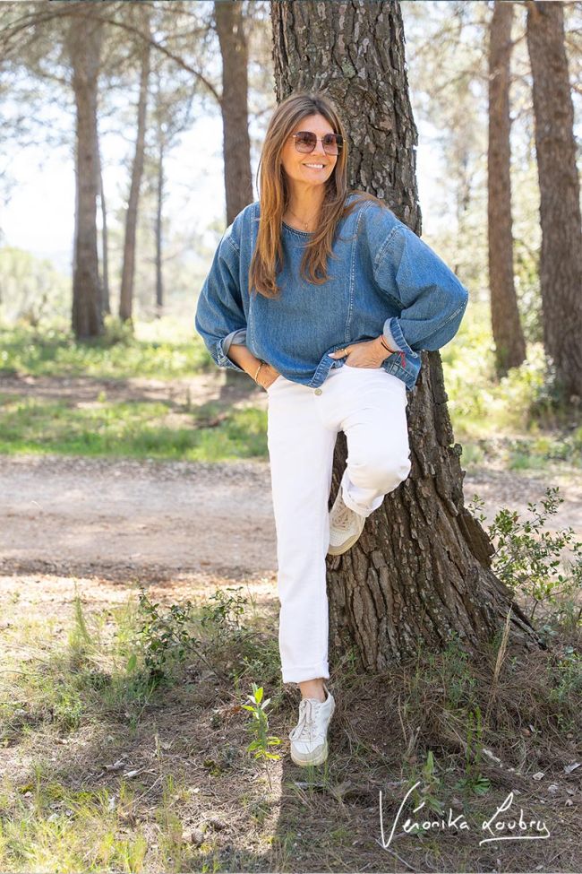James 400/60 girlfriend by Véronika Loubry jeans blanc