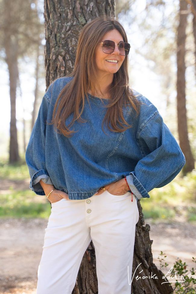 James 400/60 girlfriend by Véronika Loubry jeans blanc
