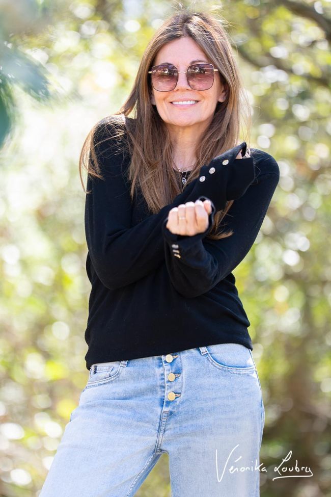 James 400/60 girlfriend by Véronika Loubry jeans taille haute bleu N°5