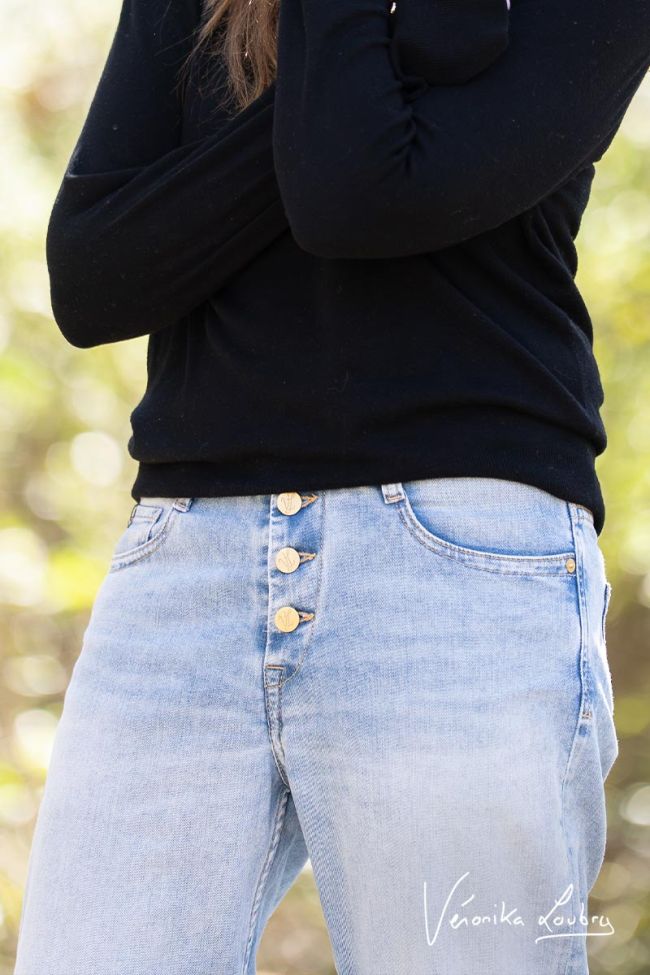James 400/60 girlfriend by Véronika Loubry jeans taille haute bleu N°5