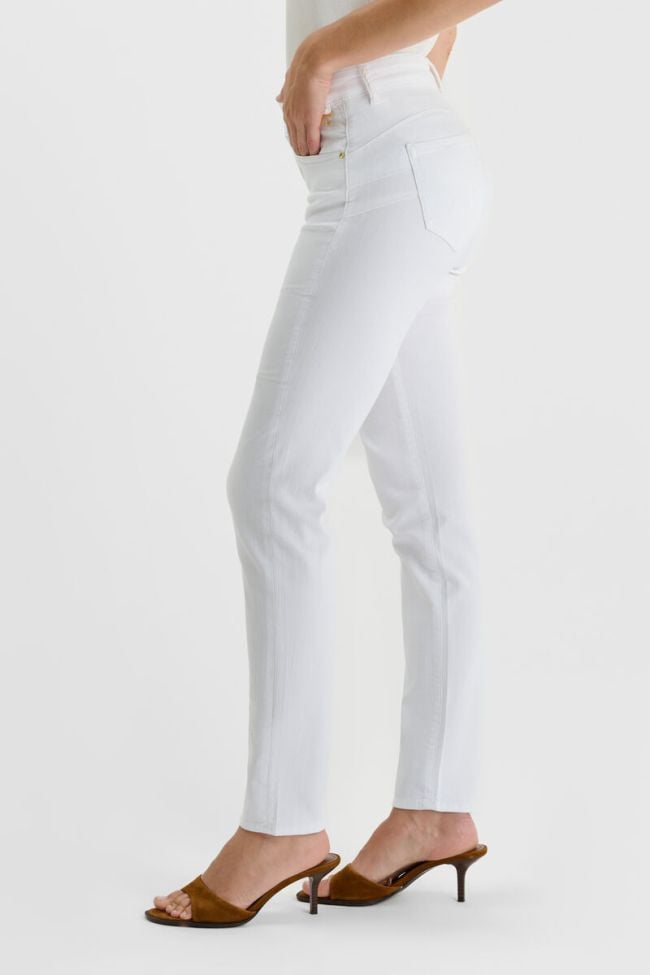 Jeans pulp regular taille haute blanc 
