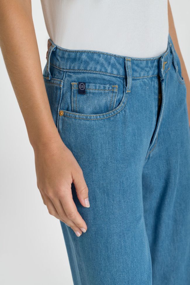 Jeans wide leg Zazou tencel bleu