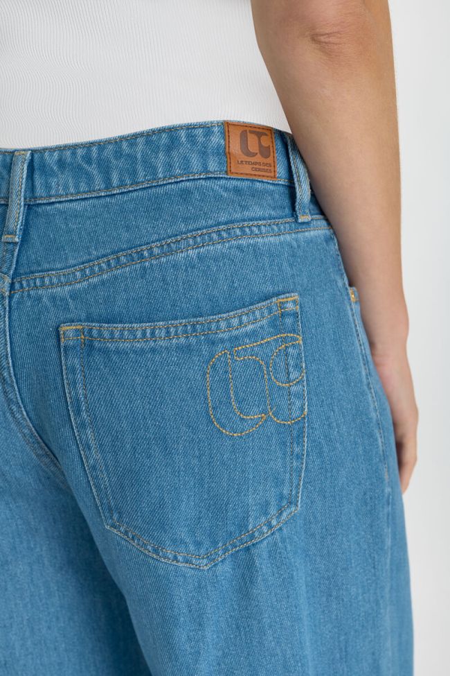 Jeans wide leg Zazou tencel bleu
