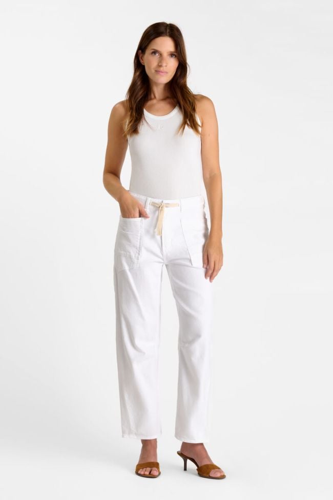 Jeans balloon Madie blanc