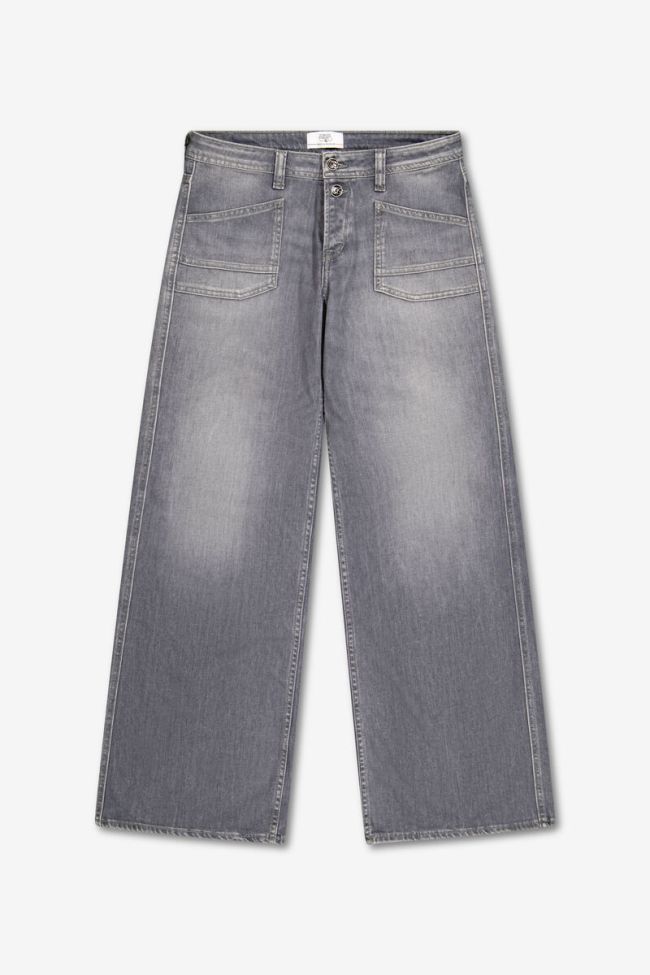 Jeans wide leg Lauryn gris moyen
