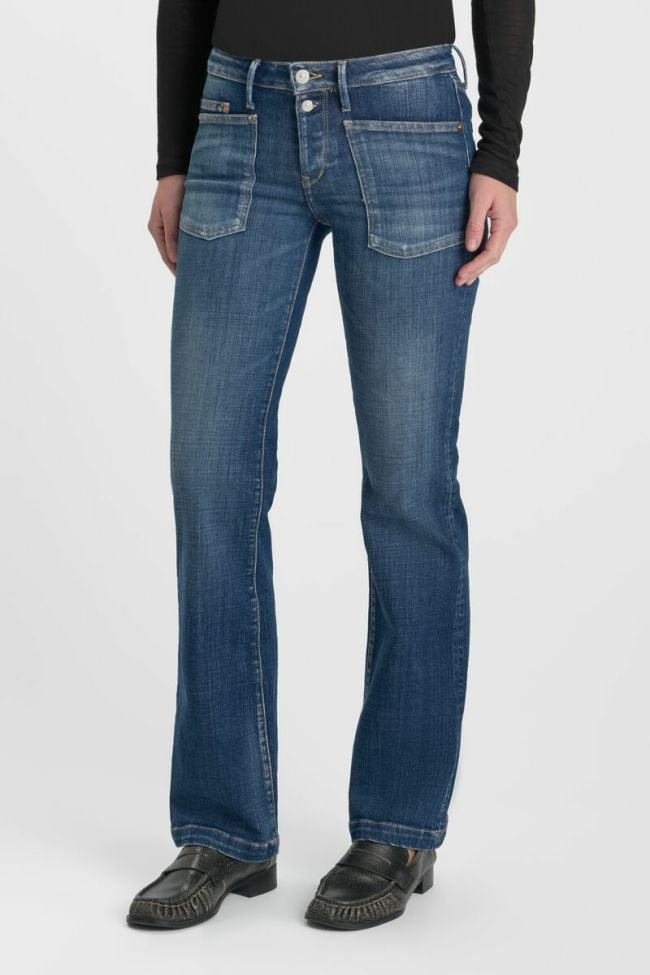 Jeans flare Plume bleu moyen