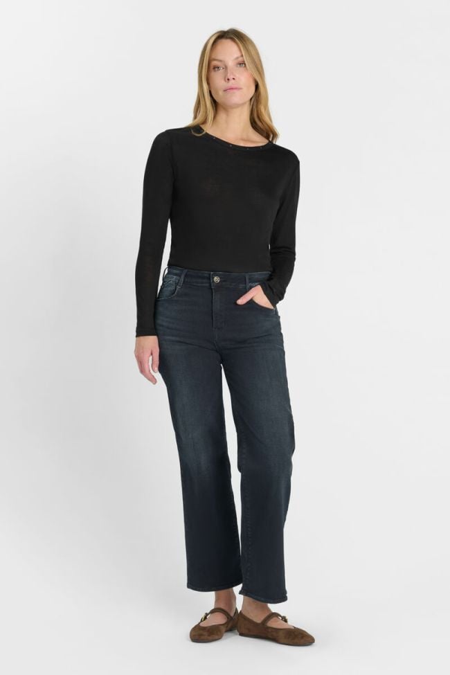 Jeans pulp wide leg Basic bleu-noir foncé