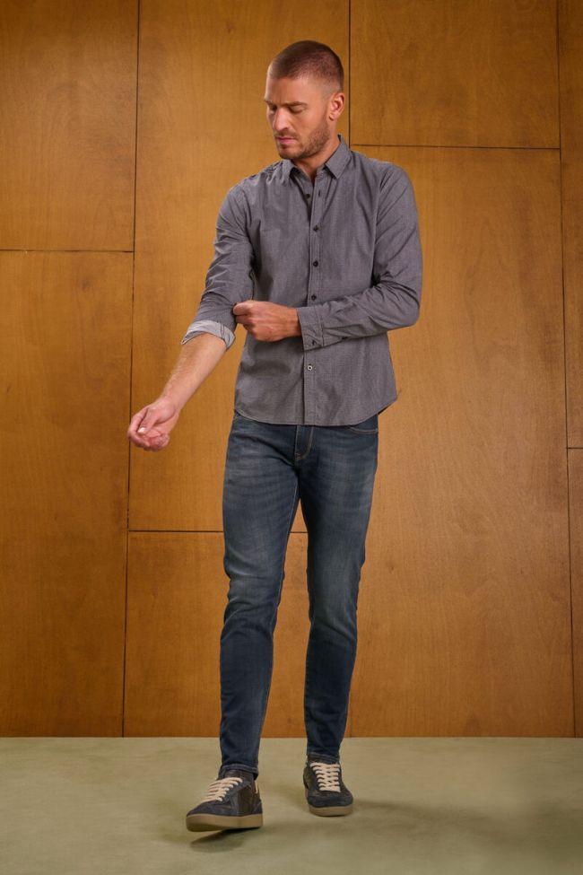 Jeans power skinny bleu-noir N°2