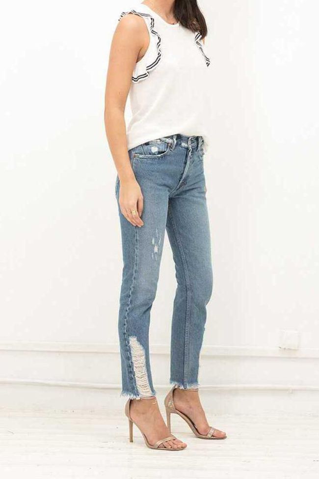 Pull sans manches Marika blanc