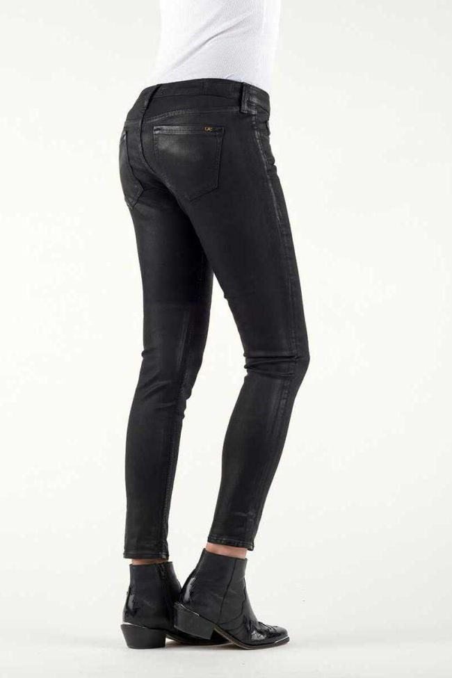 Jeans 300/16 Slim Effet Cuir Noir