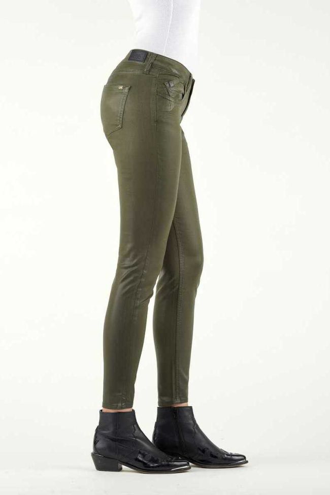 Jeans 300/16 Slim Effet Cuir Khaki