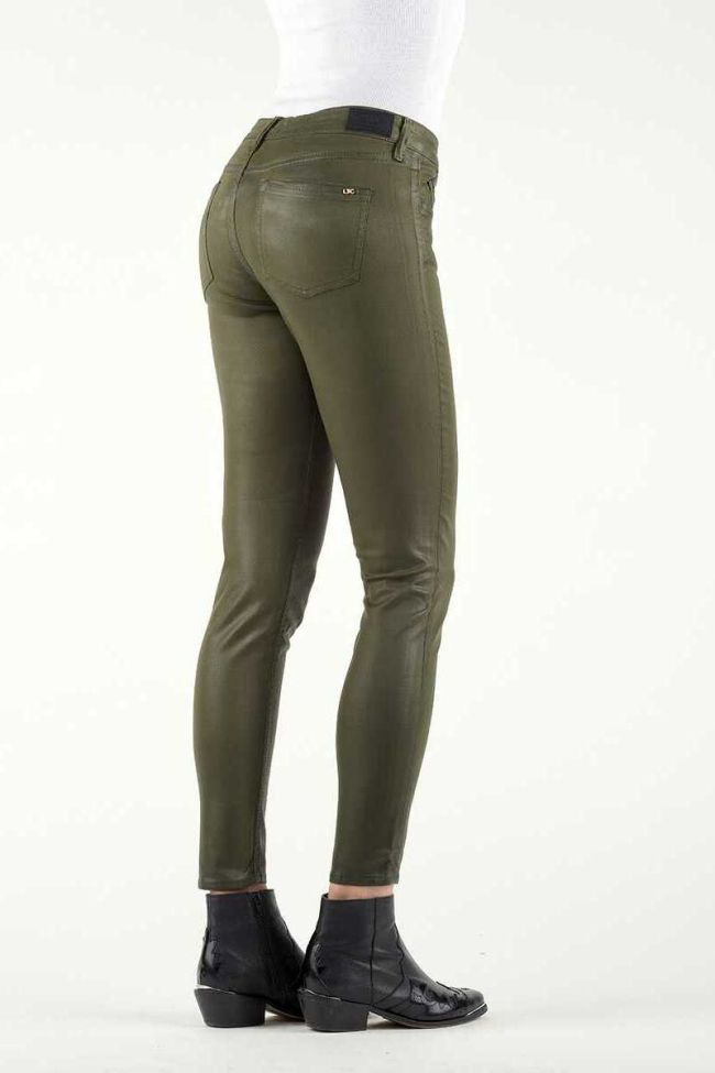 Jeans 300/16 Slim Effet Cuir Khaki