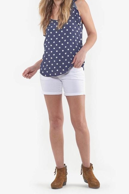 Short en jeans Janka blanc 