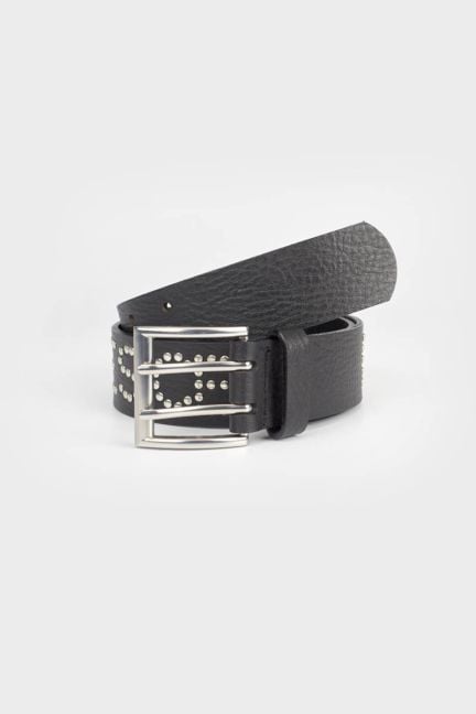 Ceinture First en cuir noir