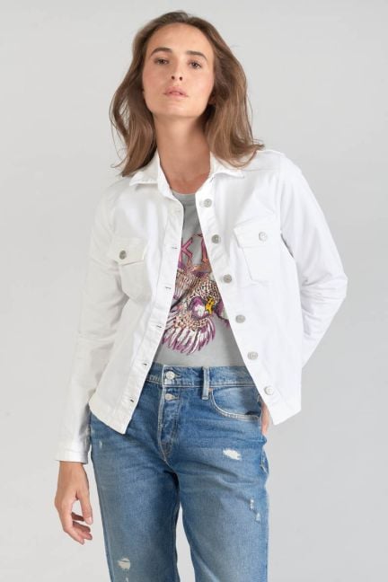 Veste en jeans Lilly blanche 