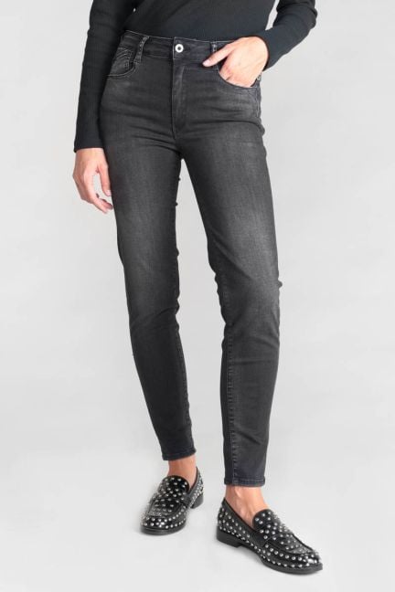Jeans pulp slim Acya taille haute 7/8ème noir N°1
