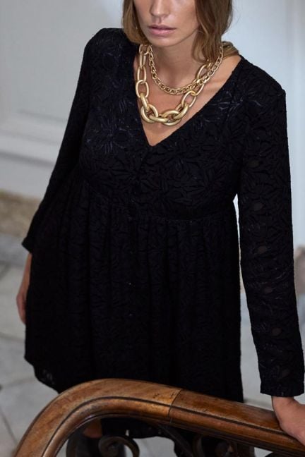 Robe Iron en jacquard noire