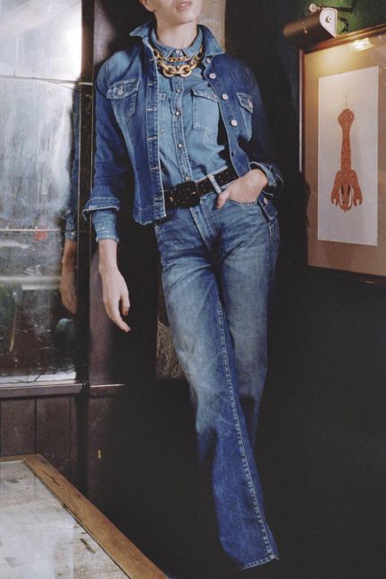 Jeans pulp regular taille haute bleu N°2