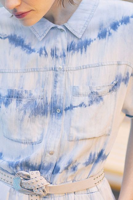 Combi-short Hellas tie and dye bleu