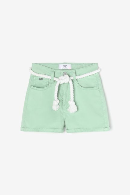 Short Tiko taille haute vert d'eau