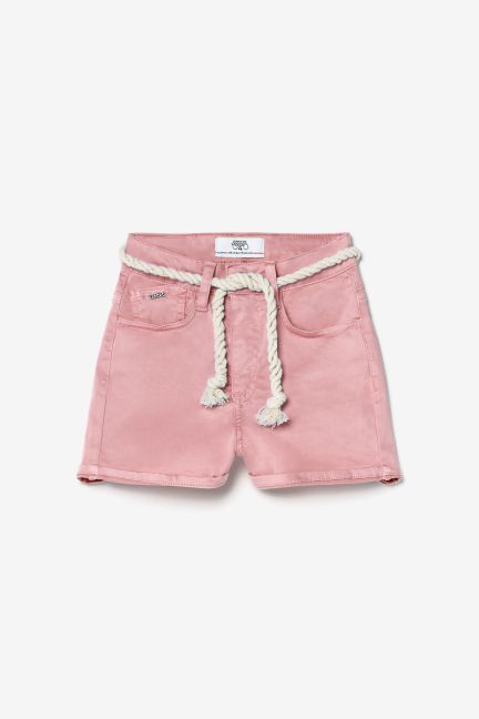 Short Tiko taille haute rose poudré
