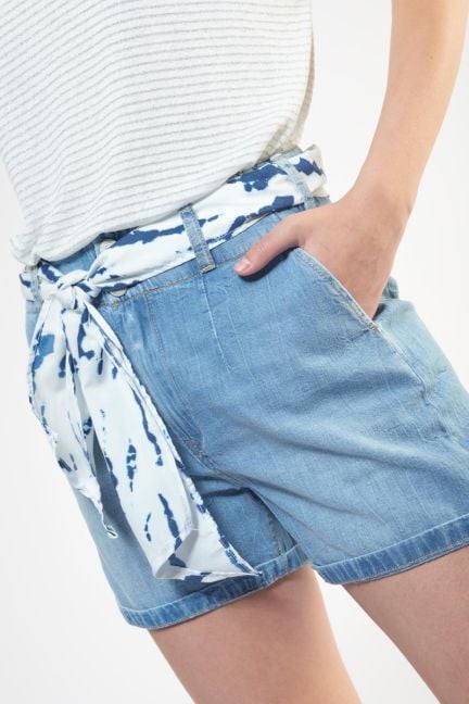 Short Sydney en jeans bleu