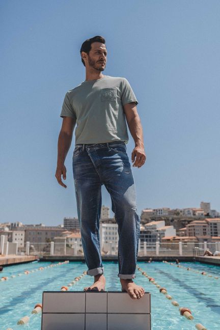 Jeans 1998 Basic 7/8ème destroy vintage bleu N°2